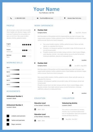 Clean Junior Resume/CV Template