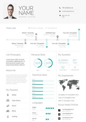 Clean Infographic Resume Template