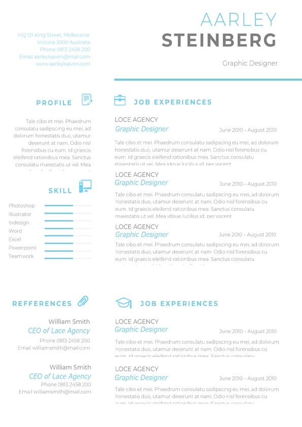Clean Minimalist Resume Template