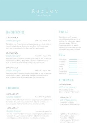 Clean Minimalist Resume/CV Template