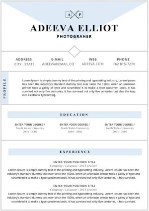 Editable Indesign Resume Template