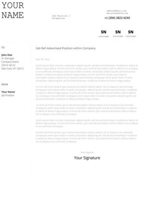 Infographic Cover Letter Template