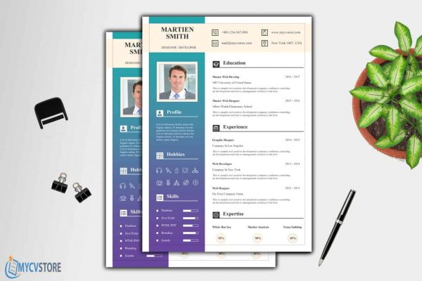 Stationary Resume Template