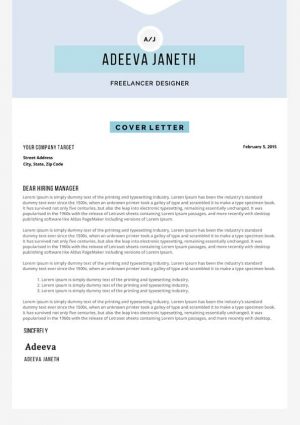 Example Cover Letter for Application Template