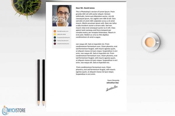 Clean Colorful Cover Letter Template