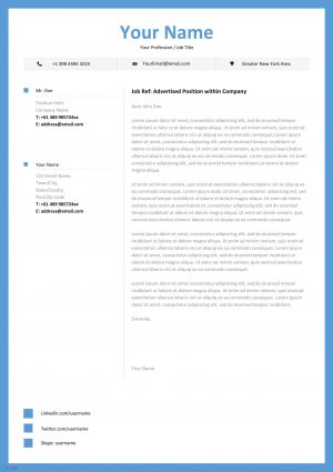 Clean Junior cover letter Template