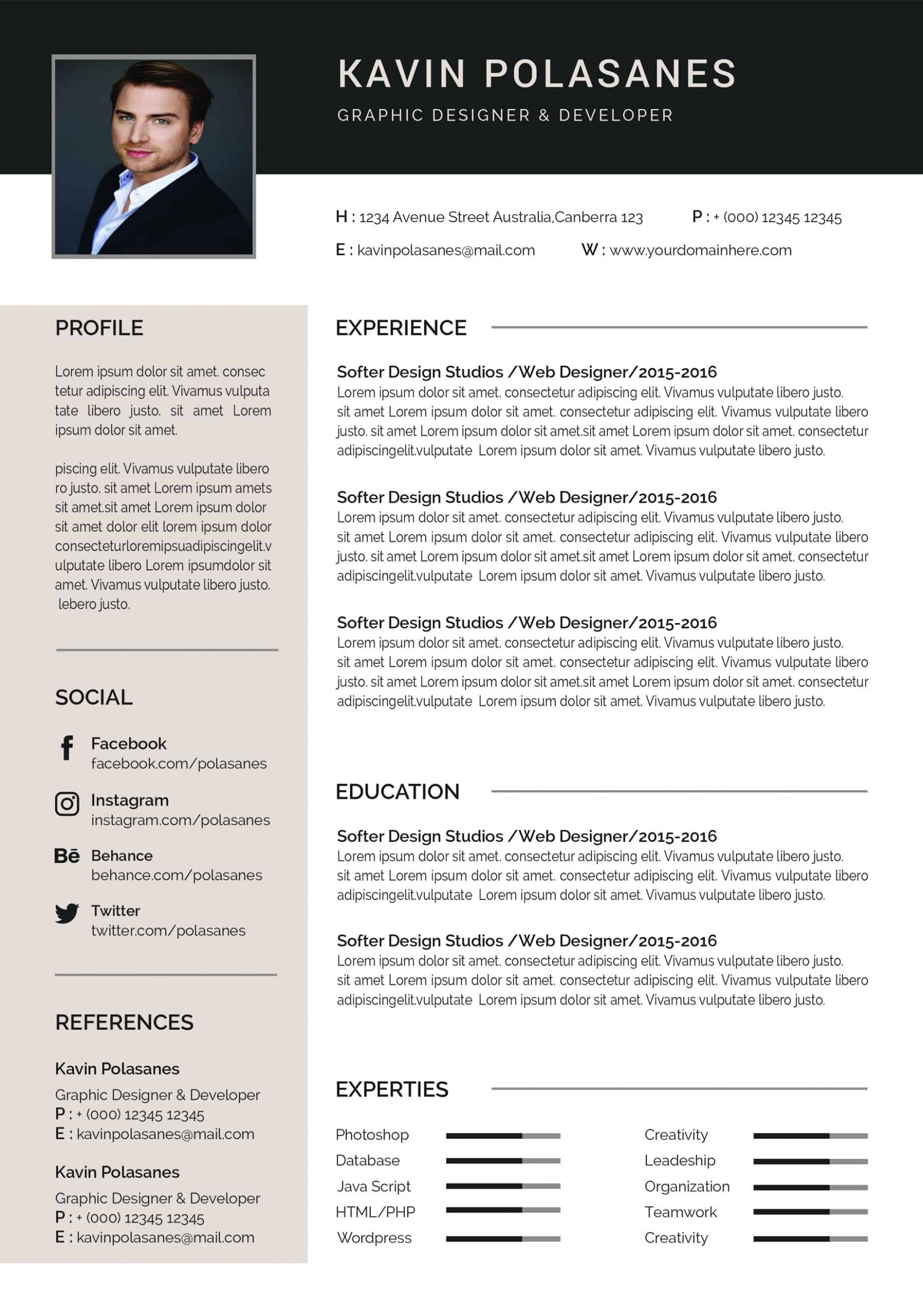 resume-with-picture-template-luxury-free-professional-resume-and-cv
