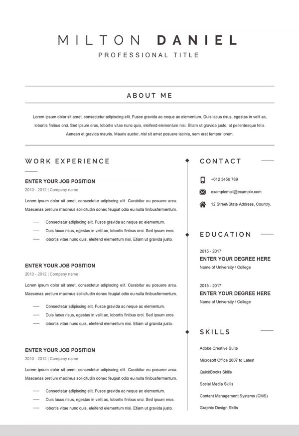 Professional Word CV Template