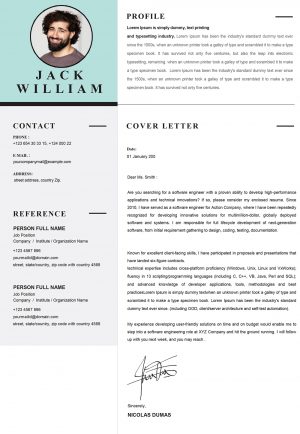 Modern Infographic Cover Letter Template