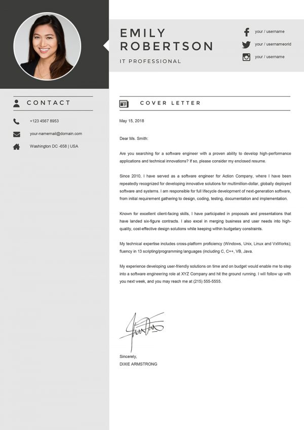 Finance Manager Cover Letter Sample for Word