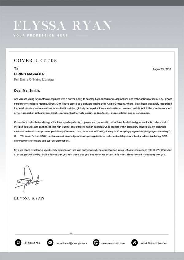 Job-Application Cover Letter Template