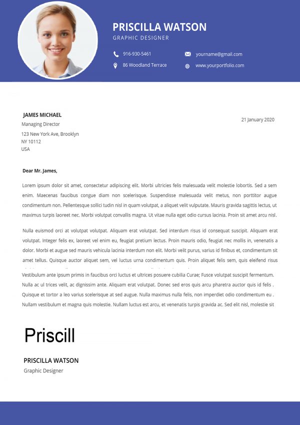 Flexible Cover Letter Template