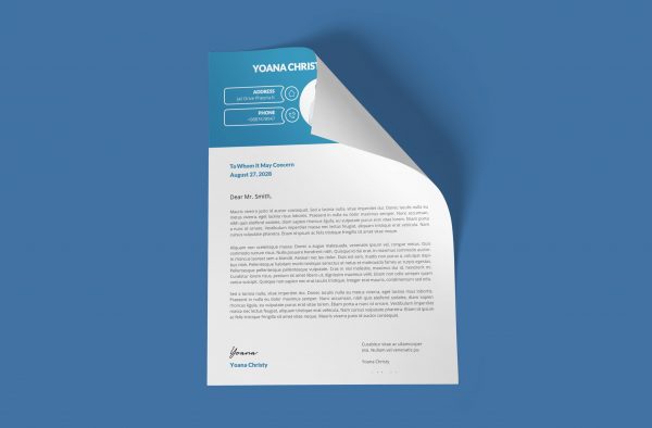 Minimalist Professional Cover Letter Template