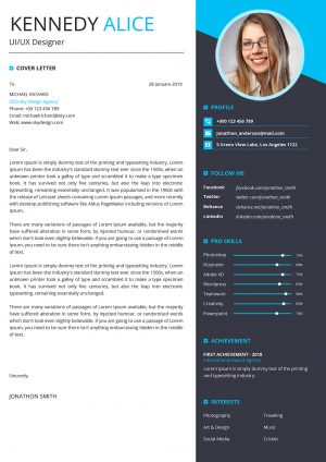 Modern Structured Cover Letter Template