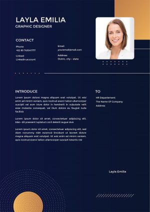 Modern Style Cover Letter Template Word