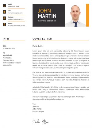 Clean and Creative Modern Cover Letter Template
