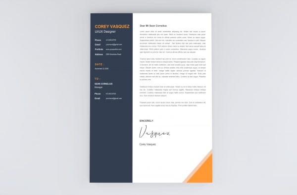 Creative Word Cover Letter Template