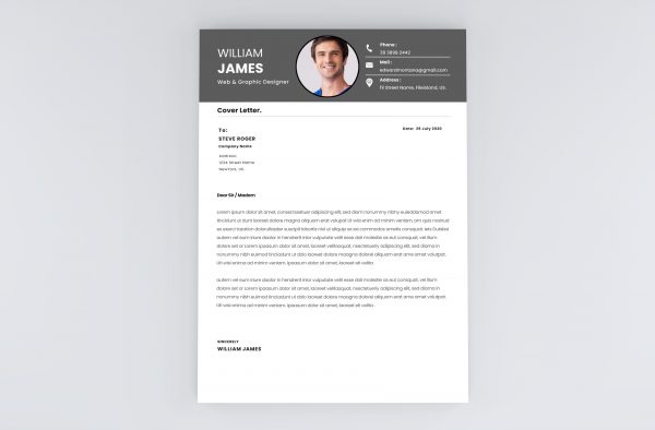 Professional Clean Cover Letter Template
