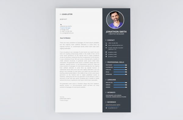 Resume Format Cover Letter Template