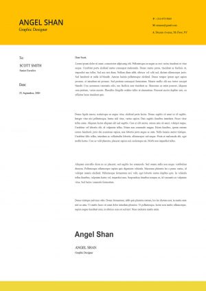 Simple Clean Cover Letter Template 2021