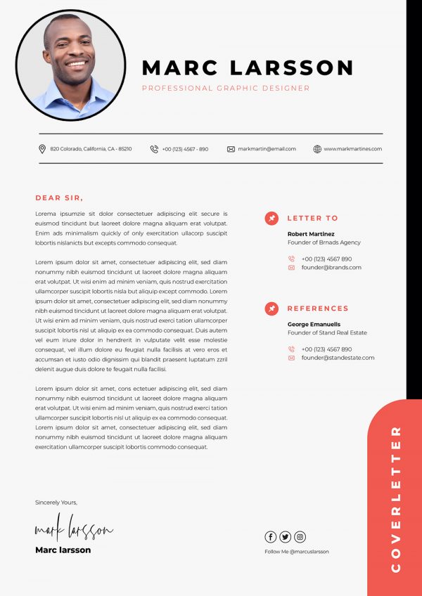 Simple & Professional Cover letter Template