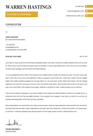 Modern Creative Cover Letter Template
